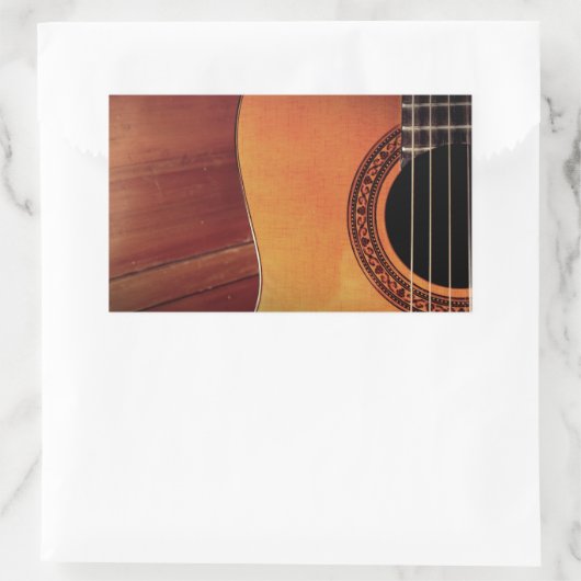 Akustikgitarre Rechteckiger Aufkleber (Tasche)