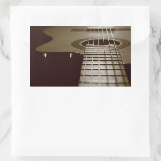 Akustikgitarre Rechteckiger Aufkleber (Tasche)