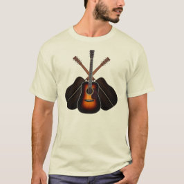 Akustikgitarre-Reihen-Shirt T-Shirt