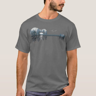 Akustikgitarre See Musik Gitarrist Musiker Männer T-Shirt