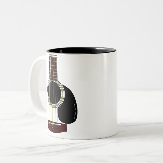 Akustikgitarre-Tasse Zweifarbige Tasse (Vorderseite Links)