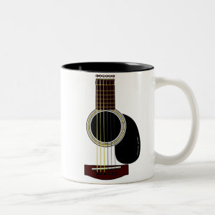 Akustikgitarre-Tasse Zweifarbige Tasse