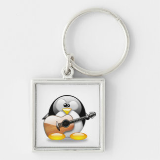 Akustikgitarre Tux (Linux Tux) Schlüsselanhänger