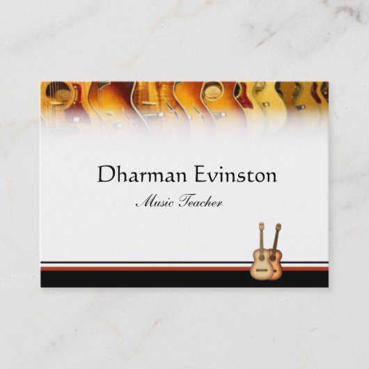 Akustikgitarre-Visitenkarte Visitenkarte (Vorderseite)