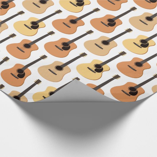 Akustikgitarren-Muster Geschenkpapier (Ecke)