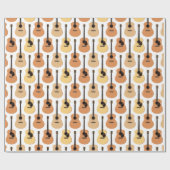 Akustikgitarren-Muster Geschenkpapier (Flach)