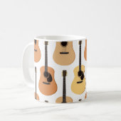 Akustikgitarren-Muster Kaffeetasse (Vorderseite Links)