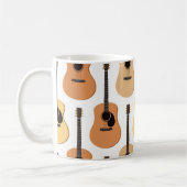 Akustikgitarren-Muster Kaffeetasse (Links)