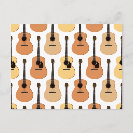 Akustikgitarren-Muster Postkarte (Vorderseite)