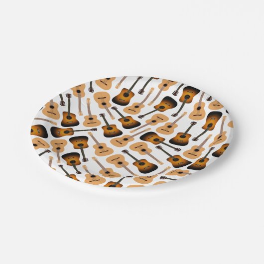 Akustikgitarren Pappteller (Schrägansicht)