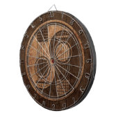 Akustikgitarren Yin Yang mit hölzernem Korn-Effekt Dartscheibe (Vorderseite rechts)