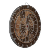 Akustikgitarren Yin Yang mit hölzernem Korn-Effekt Dartscheibe (Vorderseite Links)