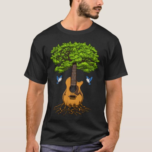 Akustikgitarrenbaum T-Shirt (Vorderseite)