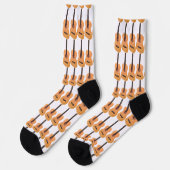 Akustikgitarrenmuster Socken (Linkes Detail)