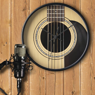 Akustikgitarrenuhr Wanduhr