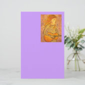 Akustikgitarrezeichnen Briefpapier (Stehend Vorderseite)