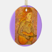 Akustikgitarrezeichnen Keramik Ornament (Rechts)