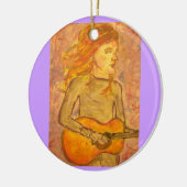 Akustikgitarrezeichnen Keramik Ornament (Links)