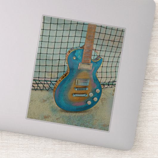 Akustikgitarrist Aufkleber (Detail)