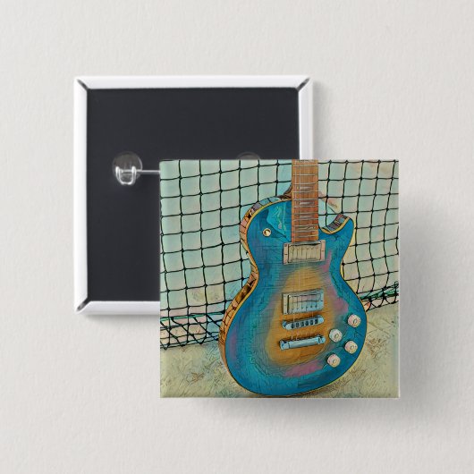 Akustikgitarrist Button (Vorne & Hinten)