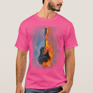 Akustikgitarrist Cooler Musiker Akustikgitarre T-Shirt