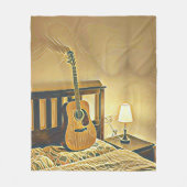 Akustikgitarrist Fleecedecke (Vorderseite)