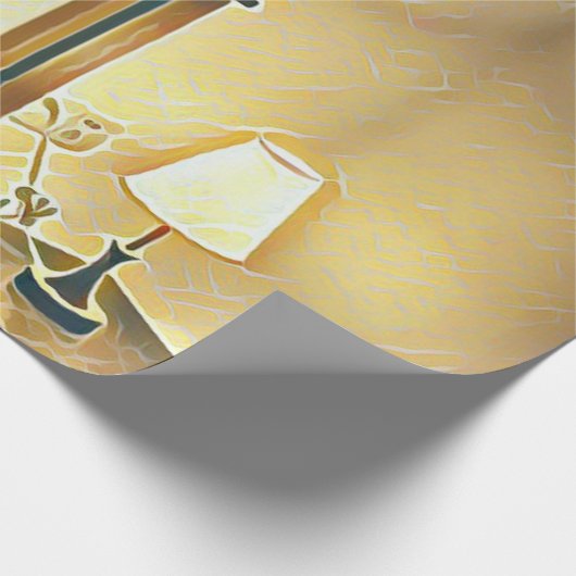 Akustikgitarrist Geschenkpapier (Ecke)