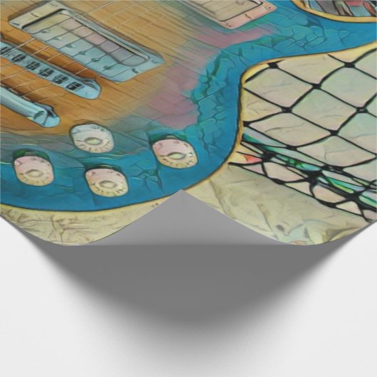 Akustikgitarrist Geschenkpapier (Ecke)