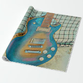 Akustikgitarrist Geschenkpapier (Ungerollt)