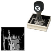 Akustikgitarrist Gummistempel (Stempel)