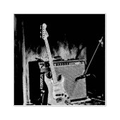 Akustikgitarrist Gummistempel (Prägung)