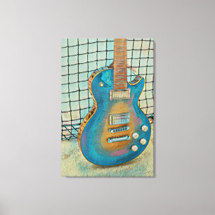 Akustikgitarrist Leinwanddruck