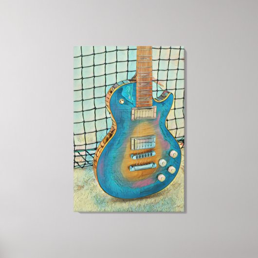 Akustikgitarrist Leinwanddruck (Vorderseite)