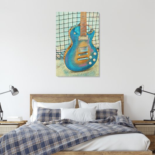 Akustikgitarrist Leinwanddruck (Insitu (Schlafzimmer))