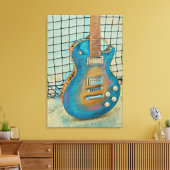 Akustikgitarrist Leinwanddruck (Insitu (Wohnzimmer))