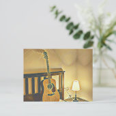 Akustikgitarrist Postkarte (Stehend Vorderseite)