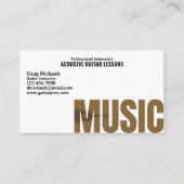 Akustikgitarrist Visitenkarte (Vorderseite)