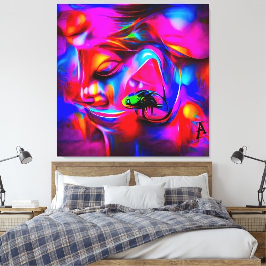 Akustikophobie 2 leinwanddruck (Insitu (Schlafzimmer))