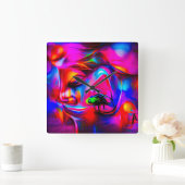 Akustikophobie 2 quadratische wanduhr (Zuhause)