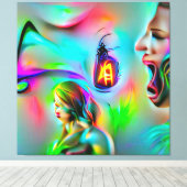 Akustikophobie Leinwanddruck (Insitu (Holzboden))