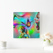 Akustikophobie Quadratische Wanduhr (Zuhause)