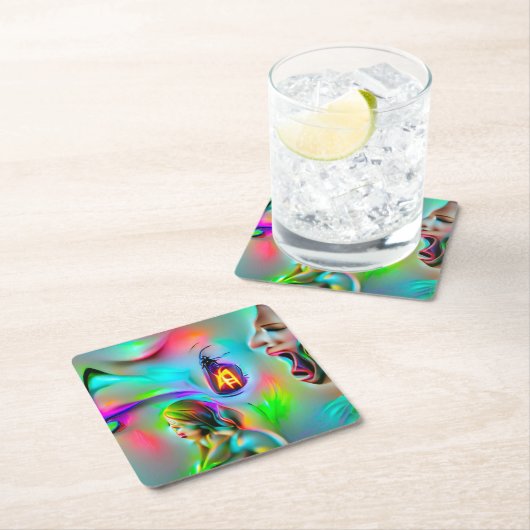 Akustikophobie Rechteckiger Pappuntersetzer (Vor Ort)