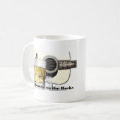 "Akustisch auf den Felsen" Kaffee-Tasse Kaffeetasse (Vorderseite Links)