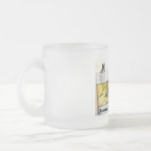 "Akustisch auf den Felsen" mattierte Tasse (Links)