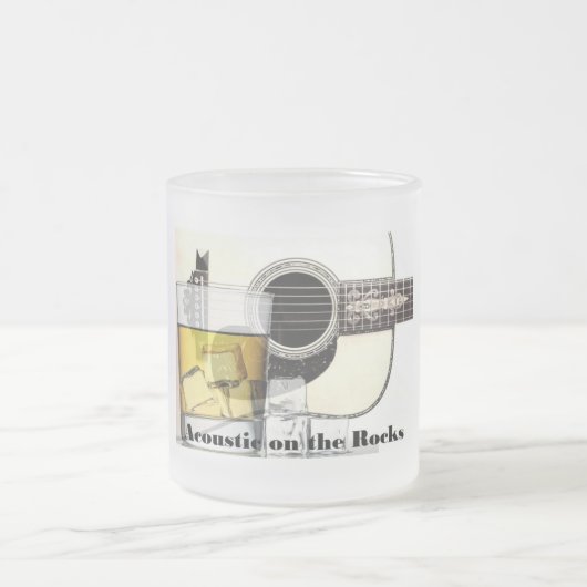 "Akustisch auf den Felsen" mattierte Tasse (Mittel)