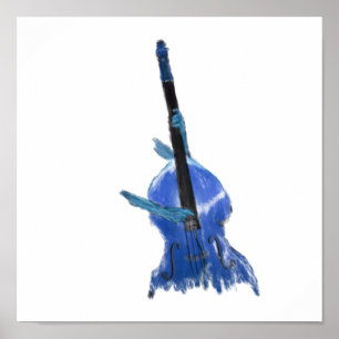 Akustische Doppel-Bass-Kunst für Orchester Poster