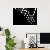 Akustische Gitarre (B&W-Version) Poster (Heimbüro)