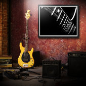 Akustische Gitarre (B&W-Version) Poster