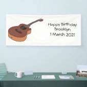 Akustische Gitarre-Cartoon-Abbildung Banner (Messe)