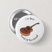 Akustische Gitarre-Cartoon-Abbildung Button (Vorne & Hinten)
